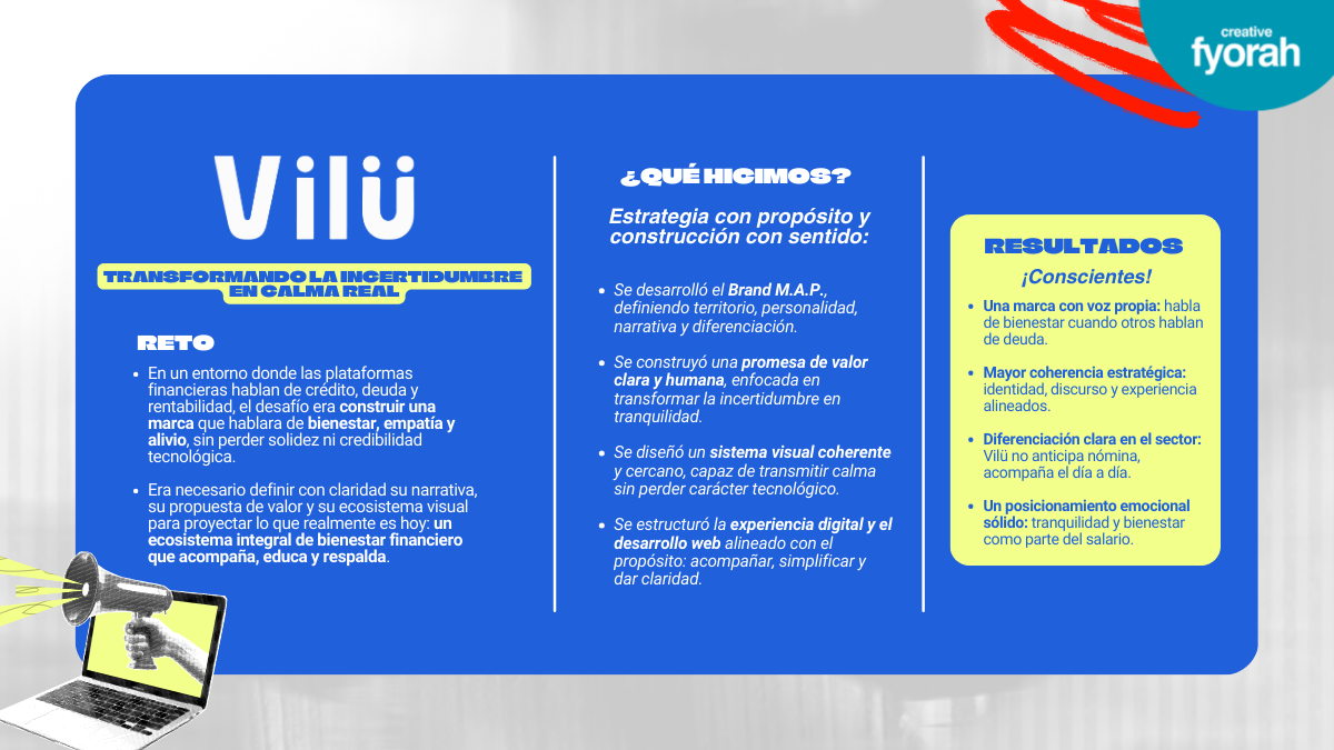 Una marca con voz propia: habla de bienestar cuando otros hablan de deuda.